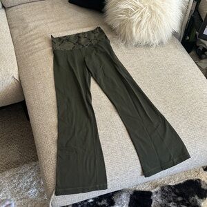 Lululemon Olive Green Flare Pant